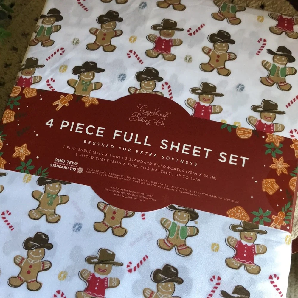 Cowboy Gingerbread Sheet Set - FULL